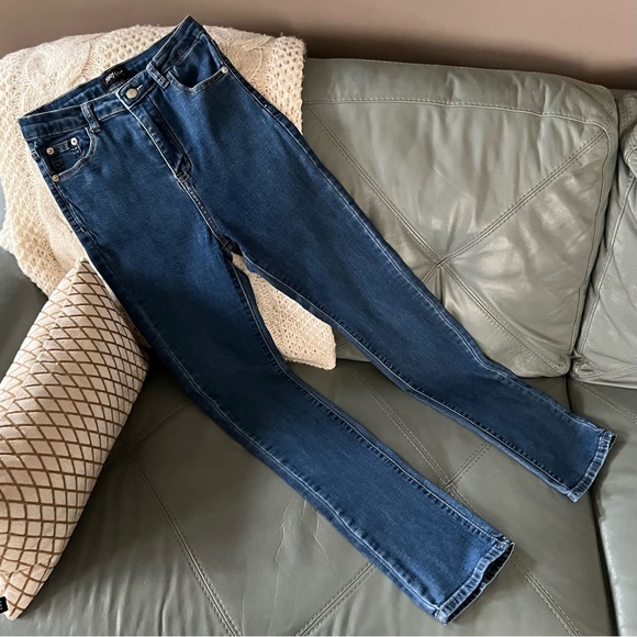 NASTY GAL Stretch HIGH RISE High Waisted SKINNY Soft JEANS UK 10 EU 38 - Picture 4 of 16
